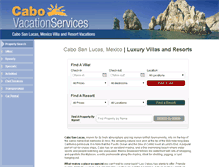 Tablet Screenshot of cabovacationservices.com